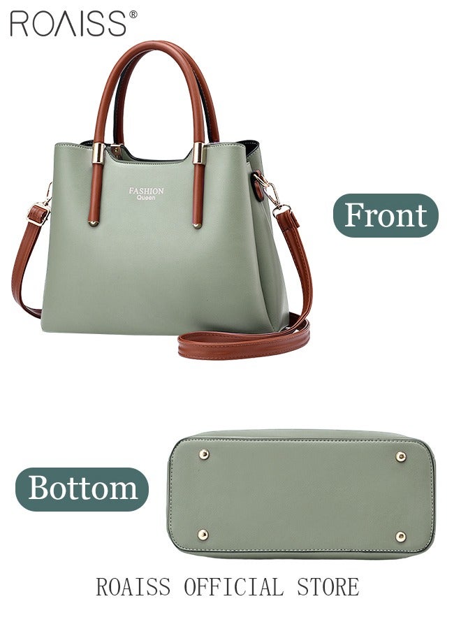 roaiss Women Stylish Handbag with Top Handle and Adjustable Strap, Large Capacity Shoulder Bag with Zippers and Magnetic Buckle, Elegant Chic Crossbody Bag for Ladies, Ideal for Dating, Shopping and Everyday Use - Image 2