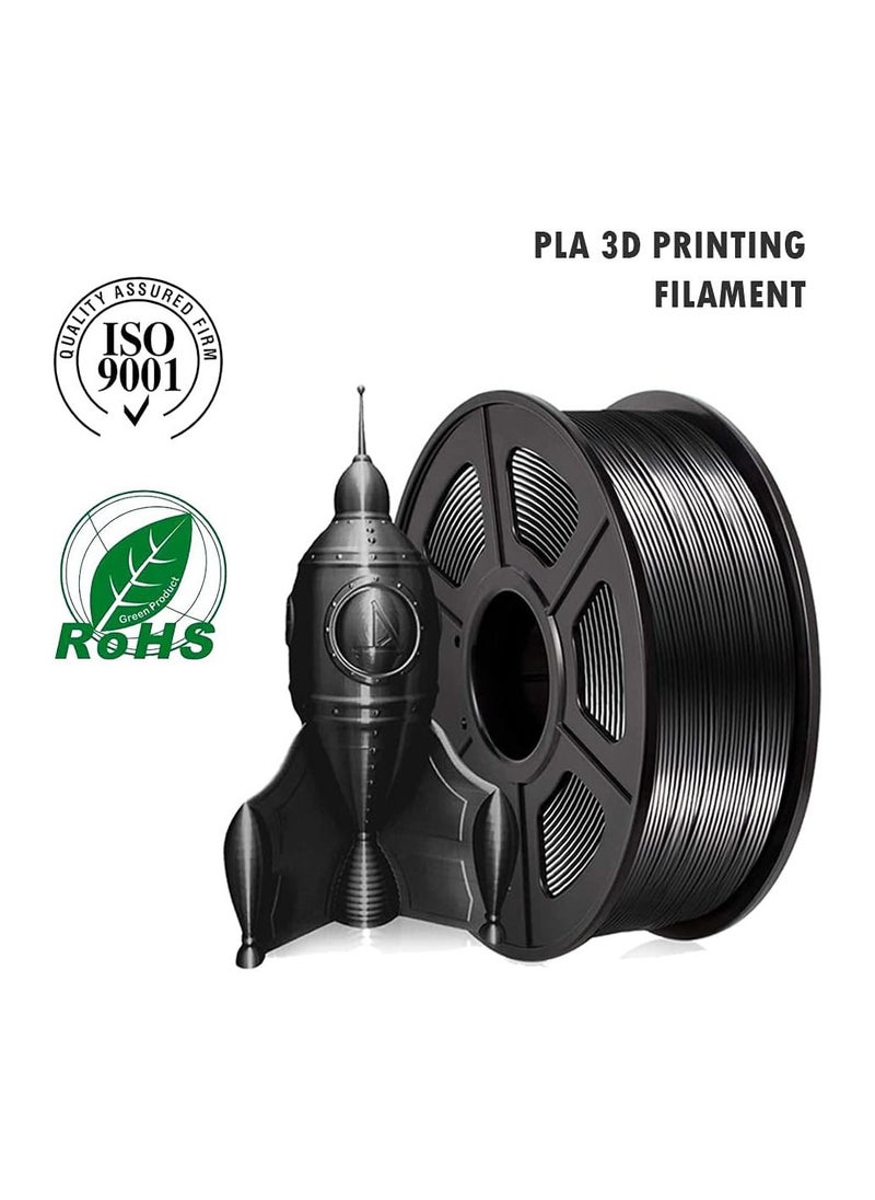 U3D - U3D - PLA 3D Printing Filament 1.75mm for 3D Printer, Dimensional Accuracy ± 0.02 mm, 1 KG (2.2 LBS) Spool (Black) - Image 1