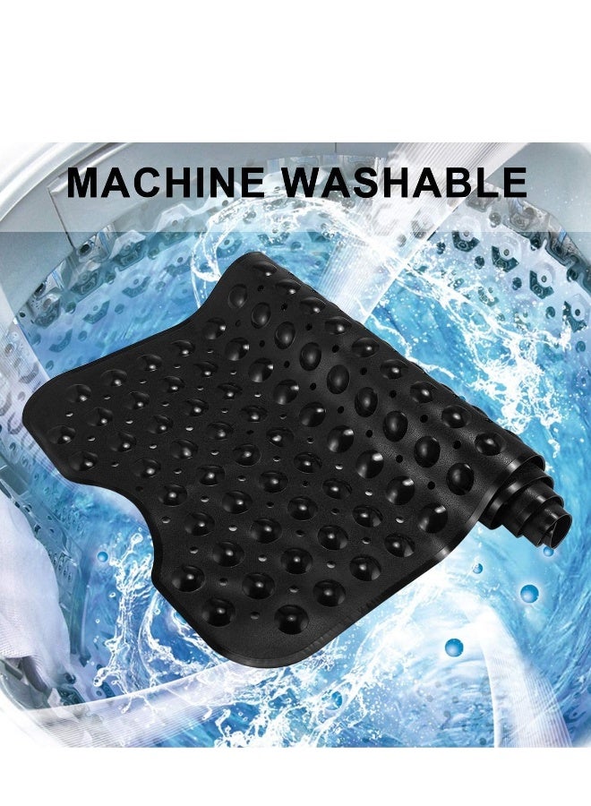 Non-Slip Bathtub and Shower Mat with 200 Suction Cups Anti-slip for Elderly Kids Extra Long for Bathroom Mats Mildew Resistant Machine Washable Black 100 x 40 cm  - Image 3