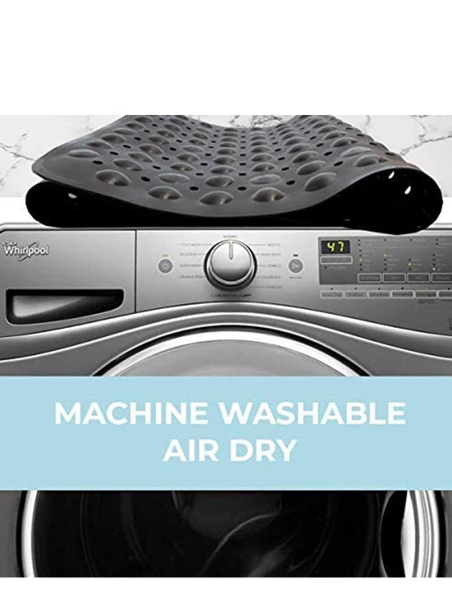 Non-Slip Bathtub and Shower Mat with 200 Suction Cups Anti-slip for Elderly Kids Extra Long for Bathroom Mats Mildew Resistant Machine Washable Black 100 x 40 cm  - Image 2