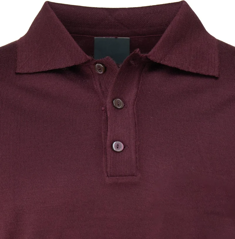 Oppland Men's Woolen Woven Sweater Pocketless Polo Collar Solid Color Classic Model Comfortable Cut Full Pattern