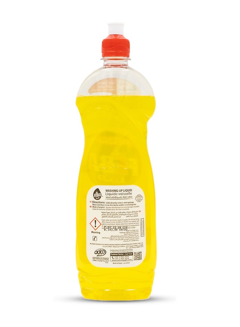 فيبا سائل غسيل الأطباق فيبا - ليمون - منظف أطباق قوي لإزالة الدهون - 680 مل - منظف المطبخ، منظف الأواني الزجاجية خالٍ من البقع - Image 2