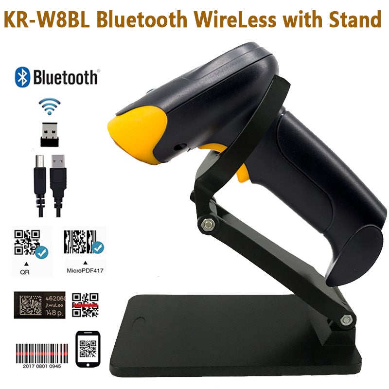 Fastscan Wired 2D Scanner Bluetooth Wireless Barcode Scanner - Image 1