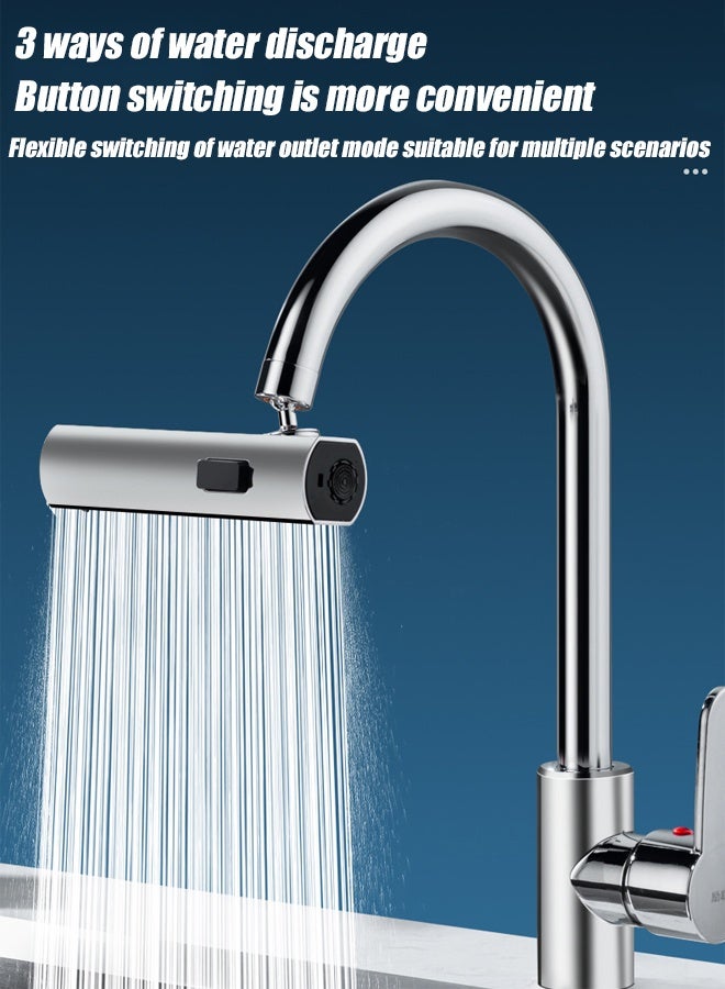 HOMESTAR Rotating Faucet  360° Swivel Faucet Adjustable Extender with 3-Function Spray  Adapters, Leak-Proof Faucet Head Sprayer Attachment for Kitchen/Bathroom - Image 3