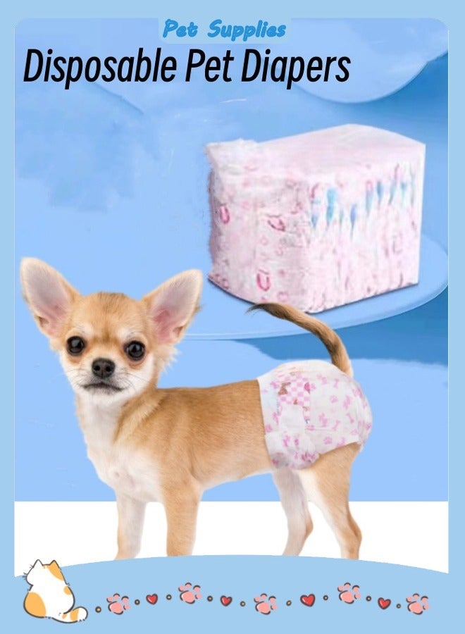 Female Dog Diapers Disposable Pet Diapers Healthful Wood Pulp Dog Sanitary Nappy for Female Dog Doggy Diapers Absorbent Pad - Image 1