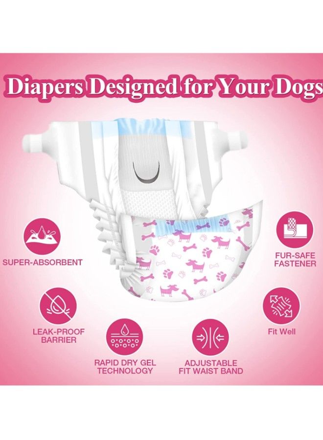 Female Dog Diapers Disposable Pet Diapers Healthful Wood Pulp Dog Sanitary Nappy for Female Dog Doggy Diapers Absorbent Pad - Image 2