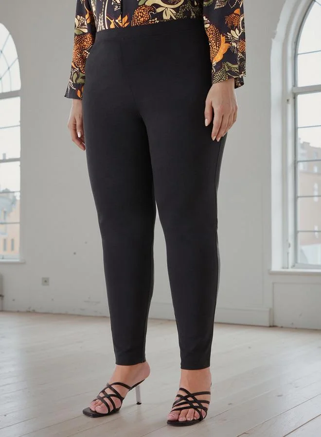 Ulla Popken Plus Size Ulla Popken Leggings with Elasticated Waistband