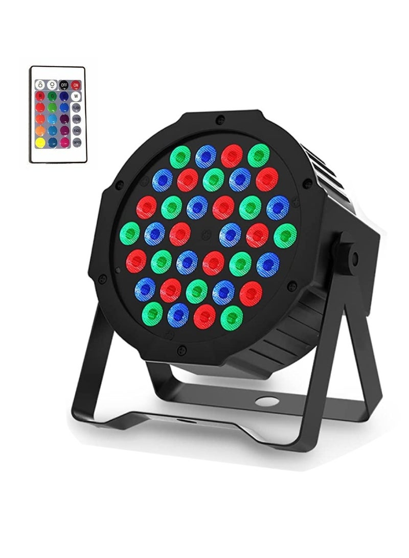 يوويل إضاءة المسرح RGB 36 LED Dj Par Lighting للأحداث، تنشيط الصوت عن بعد والتحكم DMX، ضوء RGB Disco Par لحفلات الزفاف، الحفلات، الحفلات الموسيقية والمهرجانات  - Image 1