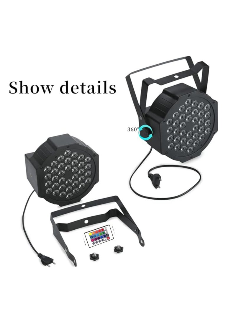 يوويل إضاءة المسرح RGB 36 LED Dj Par Lighting للأحداث، تنشيط الصوت عن بعد والتحكم DMX، ضوء RGB Disco Par لحفلات الزفاف، الحفلات، الحفلات الموسيقية والمهرجانات  - Image 4