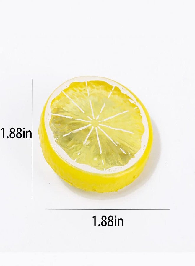 KuuGuu 6 PCS Lemon Hair Clips Cute Lemon Duckbill Clip Hair Barrettes Fashion Anti-slip Bangs Side Hairpins Realistic Creative Fruit Hair Clips for Kids Girls Toddler Christmas Hair Accessories - Image 2