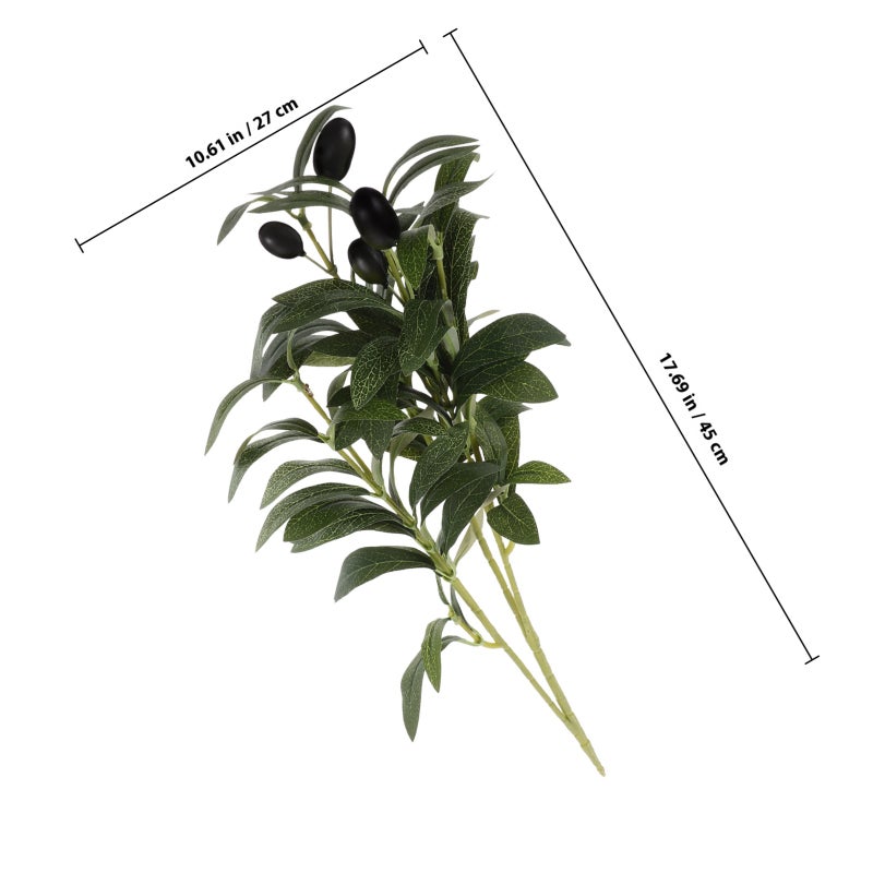 2pcs Simulation Stems Artificial Stem Fake Leaf Stem Ornament - Image 2