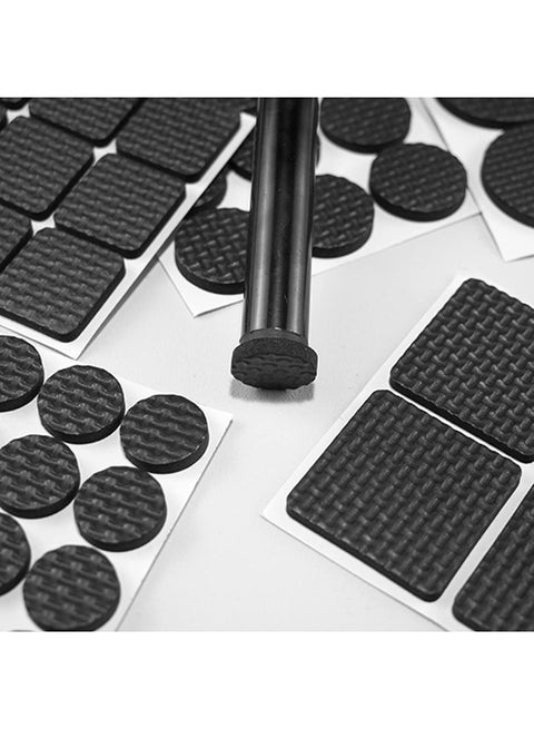 Furniture Desk Leg Foot Mat - 48Pcs Non-Slip Rubber Feet Mat Pads Furniture Floor Protectors Non Skid Furniture Pad Floor Protectors For Fix In Place Furniture (Square) -- Square