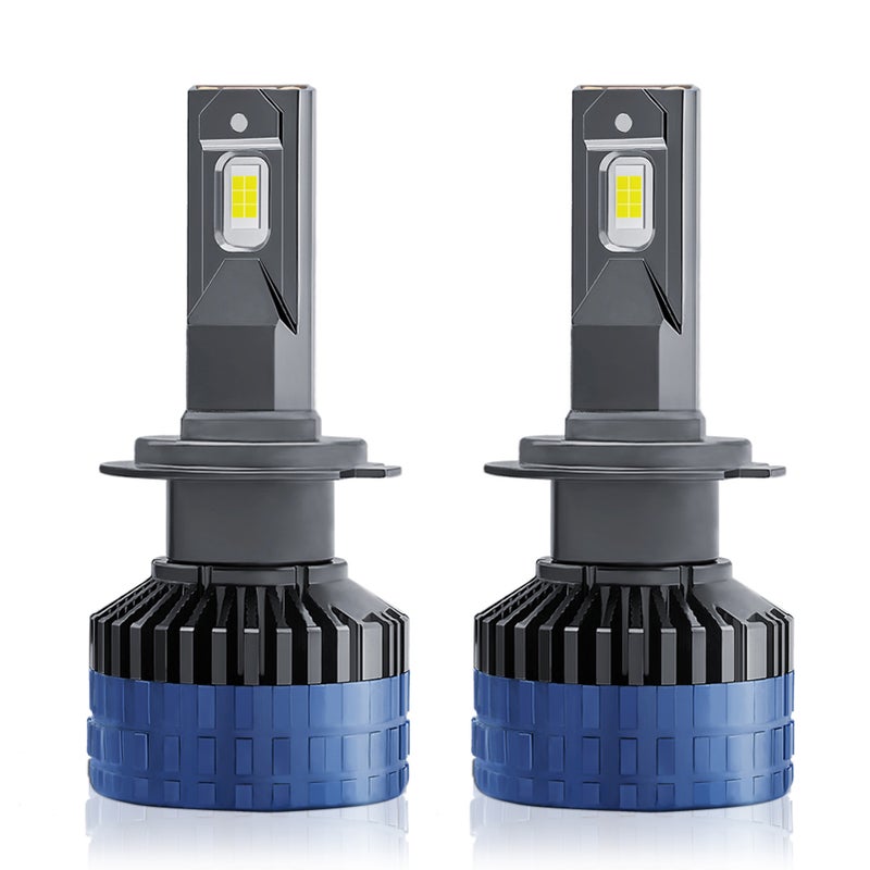 LED Headlight Bulbs: H7, 3570-55mil CSP Chip, Fast Heat Dissipation - Long Service Life, IP68 Waterproof for Car Night Driving - Image 1