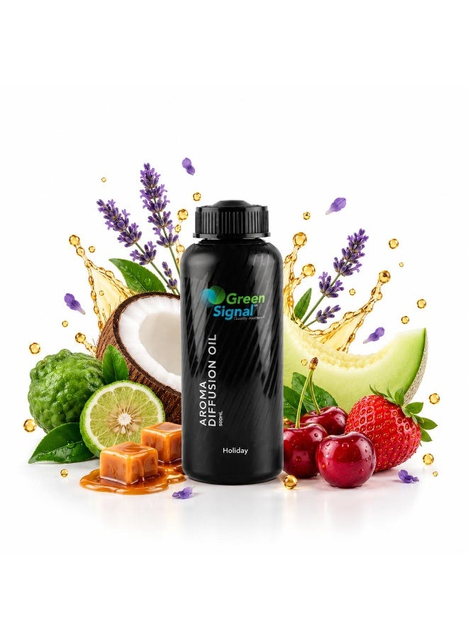 Green Signal Diffuser Aroma Oil – 500ml – Premium Holiday Fragrance Oil – Uplifting & Fresh Long-Lasting Scent - Image 1