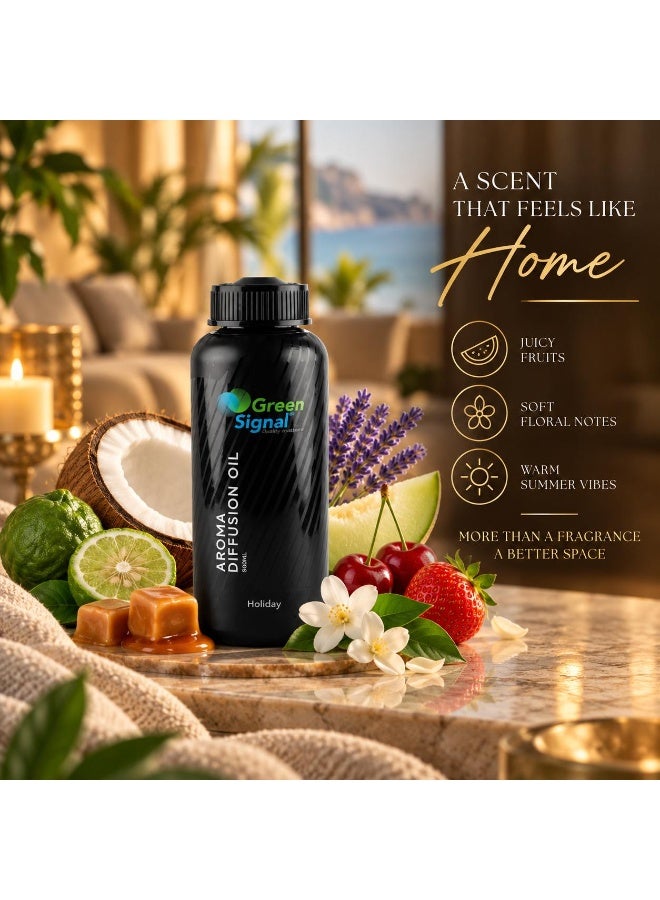 Green Signal Diffuser Aroma Oil – 500ml – Premium Holiday Fragrance Oil – Uplifting & Fresh Long-Lasting Scent - Image 4