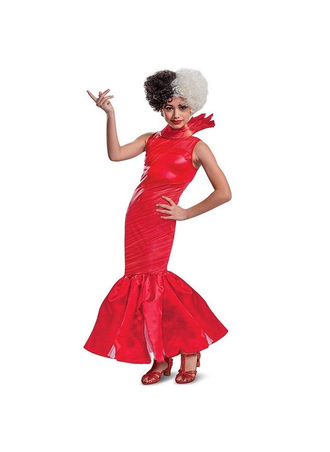 Disguise - Cruella Dress Costume Official Disney Estella Red Dress Outfit From Cruella Live Action Movie Girls Size Extra Large (1416) - Image 1
