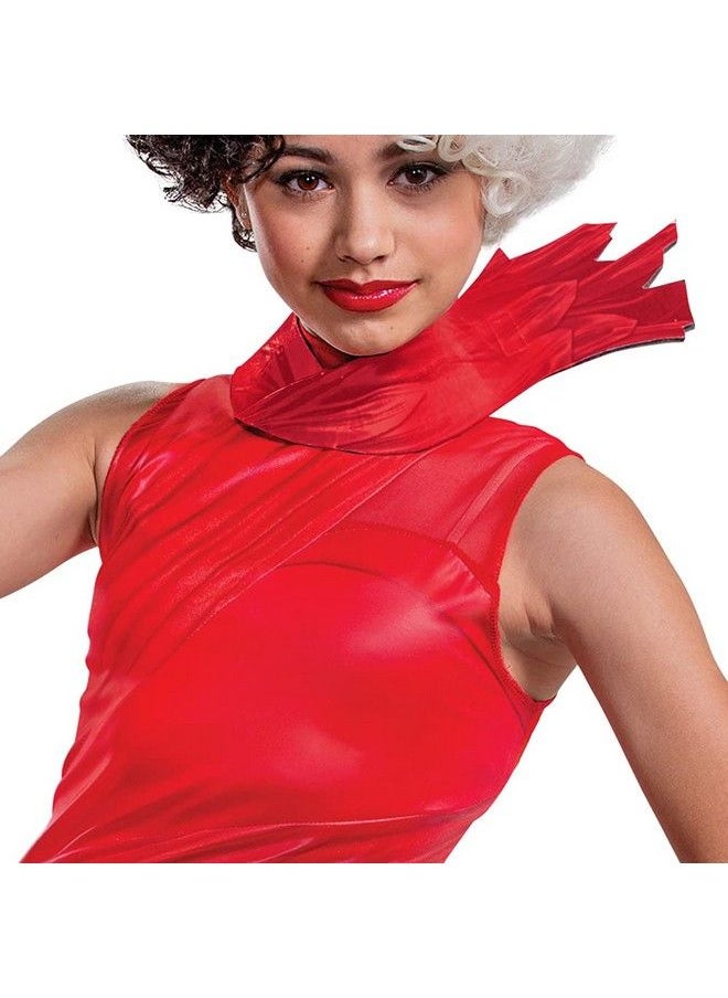 Disguise - Cruella Dress Costume Official Disney Estella Red Dress Outfit From Cruella Live Action Movie Girls Size Extra Large (1416) - Image 1