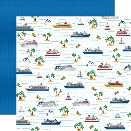 Trendzeen Cruise Scrapbook Paper 12x12 - Cruise Ship Scrapbook Paper with Palm Tree, Whale, Fun Phrases Design | Cruise Ship Scrapbooking Paper for Journal, Diary, Photo Album, DIY Crafts | Total 6 Items - Image 5