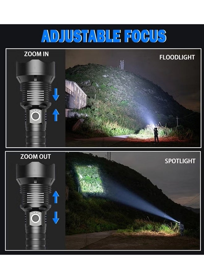 Super Bright Flashlight with 3 Modes & Waterproof, Powerful Handheld Flashlights,Rechargeable LED Flashlights High Lumens for Outdoor Camping, Emergencies - Image 4
