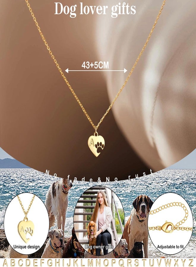 Btysun Initial Necklaces for Women, Dog Owner Gifts B Initial Necklaces for Women Stocking Stuffers for Teens Dog Gifts Gold Necklace with Letter B Adjustable Daughter Friend Christmas Anniversary Party - Image 4
