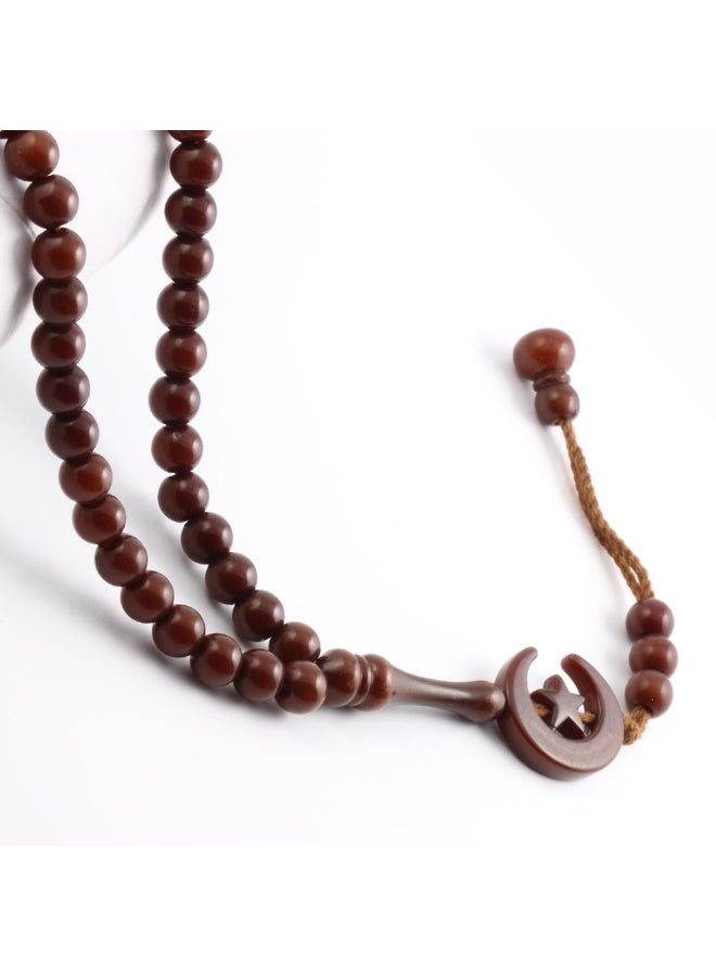 NIBEMINENT 99 Muslim Prayer Beads Black Brown/10mm