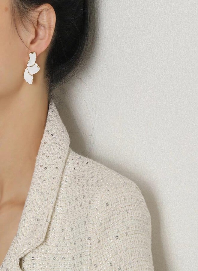 EXPHAIN Irregular Petal Earring For Women Stainless Steel Statement Flower Dangle Earrings Trendy Jewelry Gift - Image 3