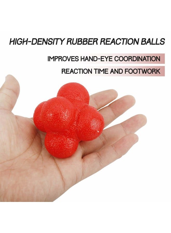 Yaegoo 6 PCS Reaction Balls Rubber Reaction Bounce Balls for Hand-Eye Coordination, Agility & Speed Reflex Training - Image 3