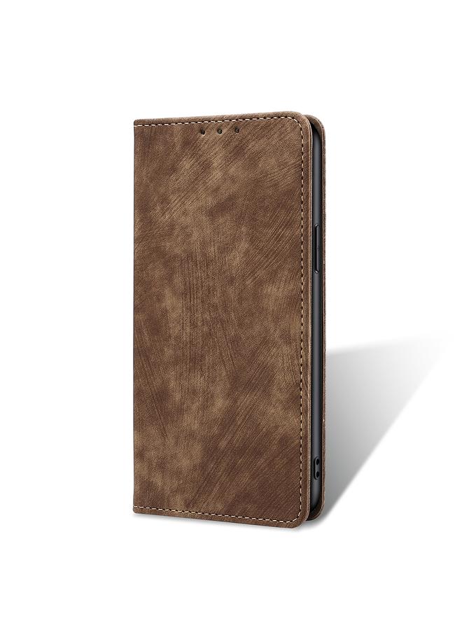 S-TOP Case For Infinix Note 10 Pro RFID Anti-theft Brush Magnetic Leather Phone Case - Image 2