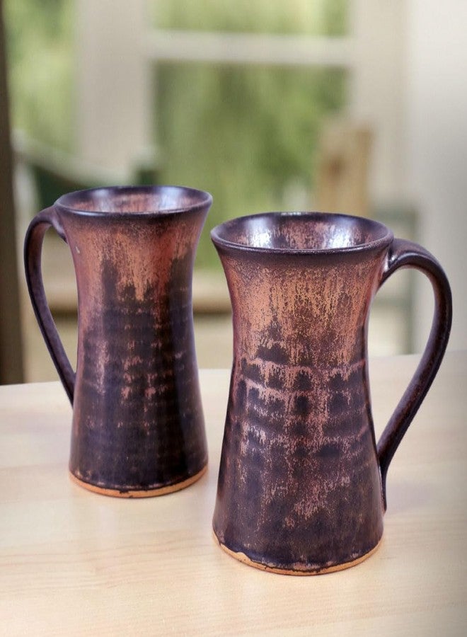 Modern Artisans Stoneware 16-oz Coffee Mug with Rustic Antique Copper Glaze, American Handmade Pottery - Image 4