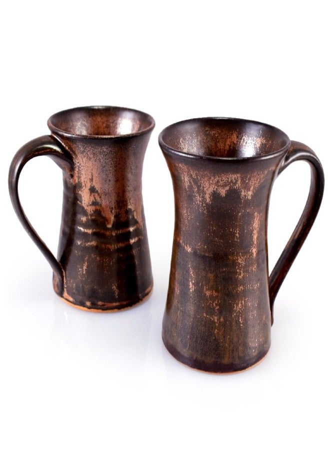 Modern Artisans Stoneware 16-oz Coffee Mug with Rustic Antique Copper Glaze, American Handmade Pottery - Image 5