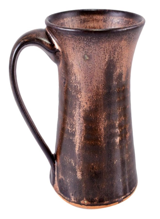 Modern Artisans Stoneware 16-oz Coffee Mug with Rustic Antique Copper Glaze, American Handmade Pottery - Image 2