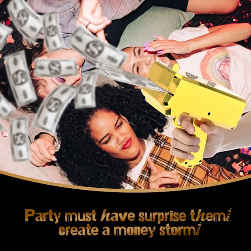 RUVINCE Money Gun Shooter – RUVINCE Money Gun for Movies That Look Real, Prop Gun Make it Rain, Handheld Cash Gun for Game Movies Party - Image 5