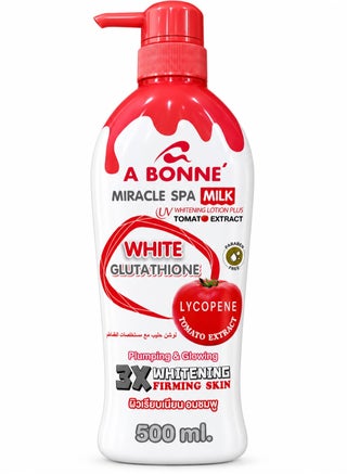 a bonne lotion with glutathione Bonne' A Miracle Spa Milk UV Whitening Tomato Extract & 500ml | Best Price Bahrain Come see us at