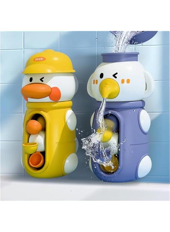 Baby Bath Toys, Toddler Waterfall Bathtub Toy W/ Suction Cup, Kids Water Spinner for Tub Pool, Infant Duck Elephant Shower Bathtime, Birthday Gifts 12 18 Month 1 2 3 Year Old Boys Girls