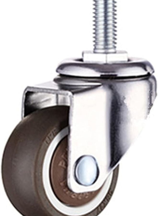 1 25 Inch Furniture Casters Wheels With Brake Rubber Swivel Castor Trolley Size 1 25 Inch Color D - Image 2