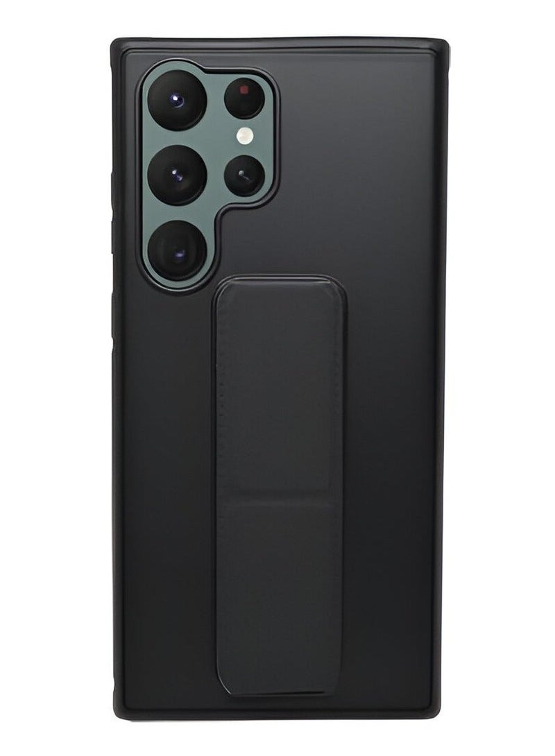TIGER Samsung Galaxy S25 Ultra Case Cover | Vertical & Horizontal Hand Strap for Secure Grip | Magnetic Car Mount Compatible | Built-in Kickstand for Hands-Free Viewing | Shockproof & Scratch-Resistant | Slim & Lightweight Protective Cover | Durable & Stylish Black Case for Samsung Galaxy S25 Ultra (6.9-Inch) - Image 1