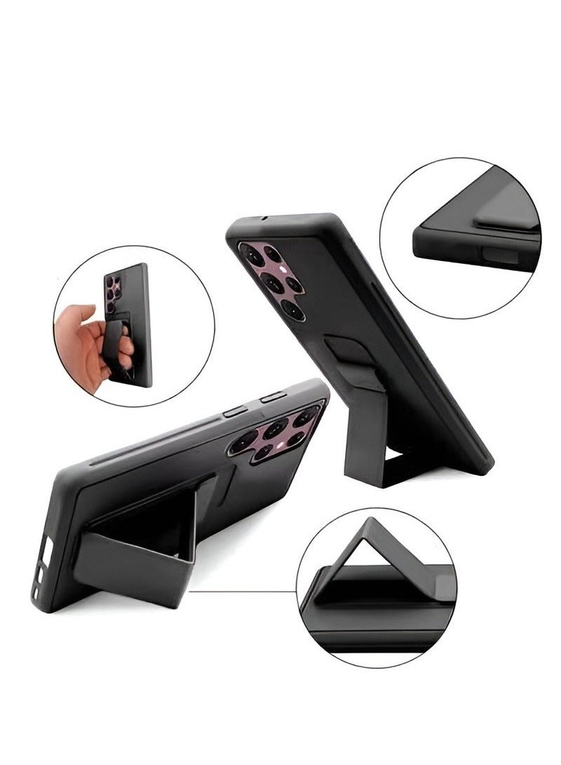 TIGER Samsung Galaxy S25 Ultra Case Cover | Vertical & Horizontal Hand Strap for Secure Grip | Magnetic Car Mount Compatible | Built-in Kickstand for Hands-Free Viewing | Shockproof & Scratch-Resistant | Slim & Lightweight Protective Cover | Durable & Stylish Black Case for Samsung Galaxy S25 Ultra (6.9-Inch) - Image 3