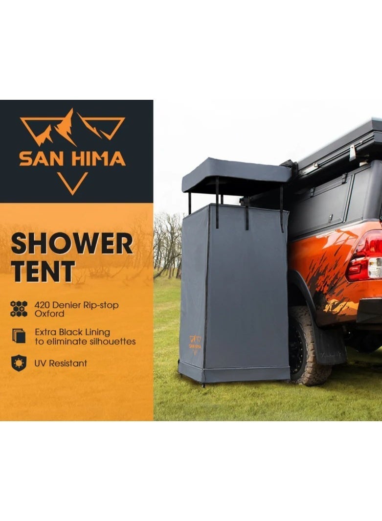 San Hima Awning Shower Tent Fold-Out Instant Ensuite Built-in LED Camping Change - Image 1