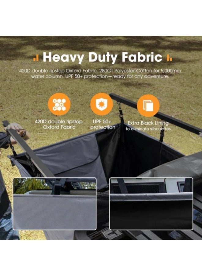 San Hima Awning Shower Tent Fold-Out Instant Ensuite Built-in LED Camping Change - Image 4