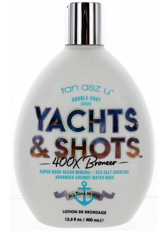 Tan Asz U Yachts & Shots 400X Double Shot Bronzer Super Dark Ocean Mineral & Sea Salt Cocktail 13.5Oz  - Image 2