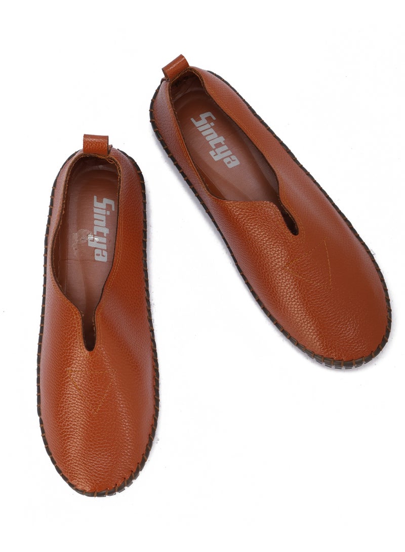 حذاء نسائي جلد مريح بكعب مسطح وتصميم عملي بدون أربطة - Image 3