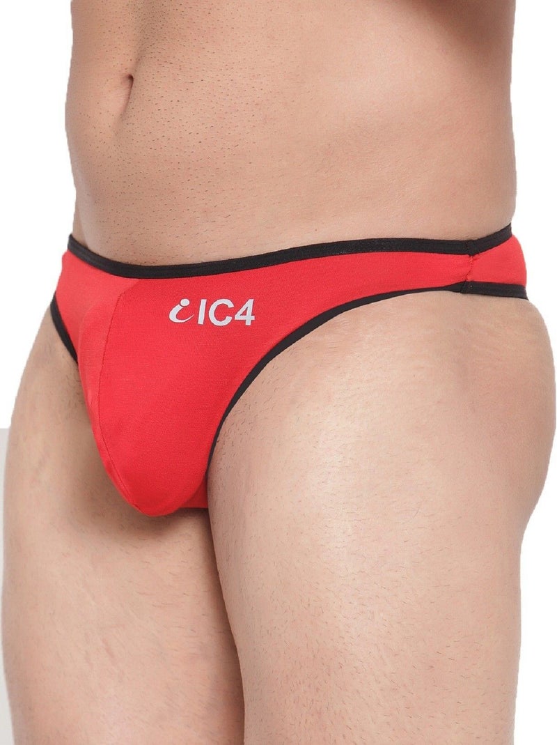 IC4 Store حزمة من 3 شورتات للرجال - أحمر، أسود، أصفر - Image 3