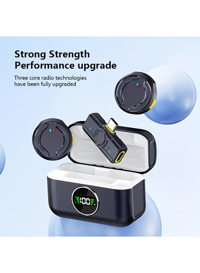 KORAX Professional Wireless Lavalier Microphone, 2in 1 Lavalier Microphone, Noise Reduction, Reverberation, Ear Return Monitoring, Automatic Connection, Charging Box, Upgrade Your Audio Quality - Perfect for Live Streaming, Interviews, Vlog, Etc. - Image 2