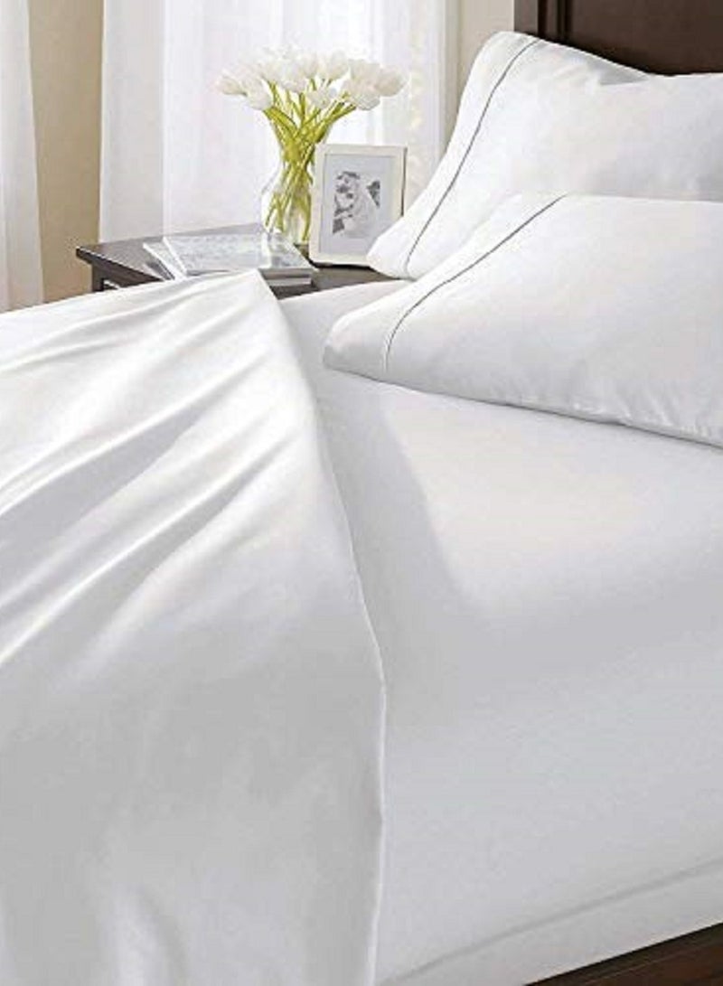 Asraar Guest Room Essentials 3-Piece Set – Includes 1 Premium Bed Sheet 140 x 200cm for a Soft and Luxurious Feel, 1 Lightweight Duvet 160 x 320cm for Comfort, and 1 Pillow Protector 75 x 50cm to Keep Pillows Fresh and Clean – Stylish and Easy to Maintain  - Image 2