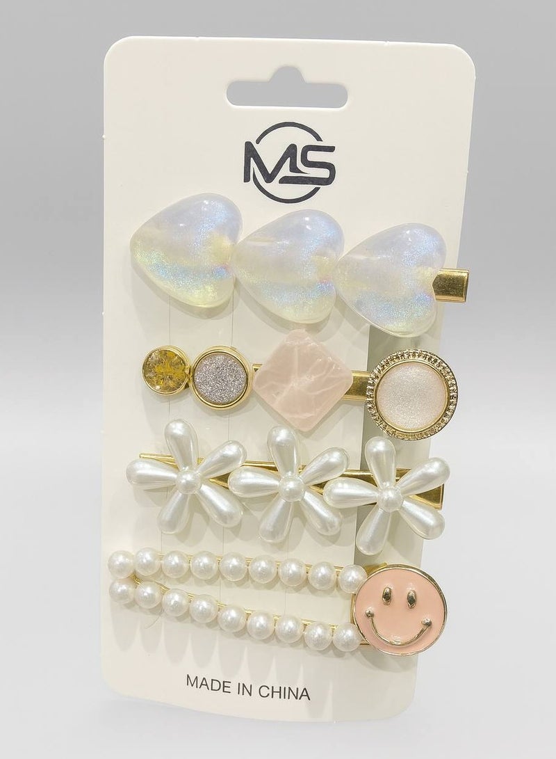 4-Piece Gold Hair Clips Set – Elegant Metal Bobby Pins - Image 1