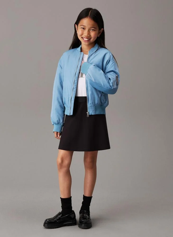Calvin Klein Jeans Kids Logo Tape Flare Punto Skirt