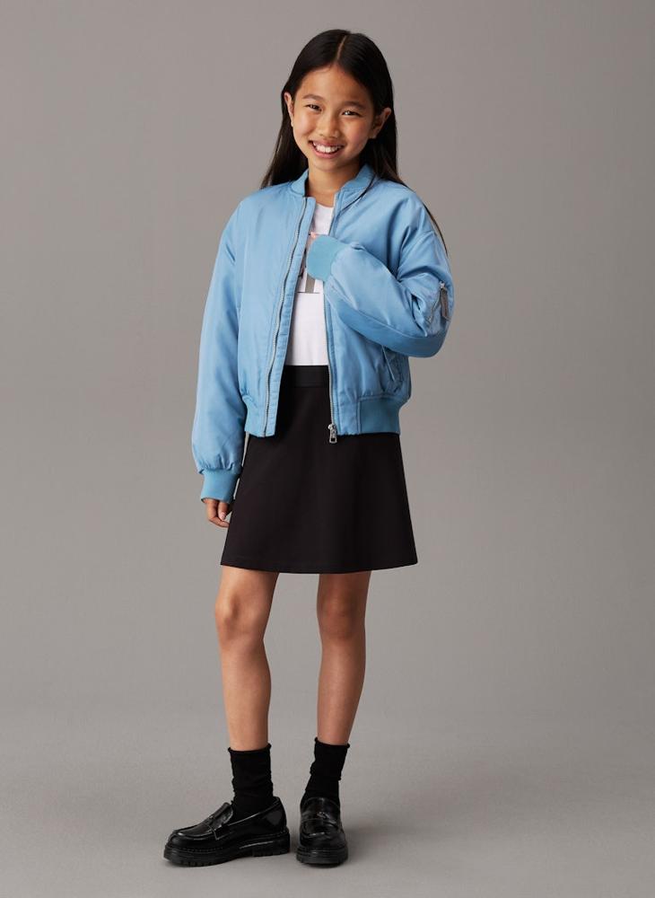 Calvin Klein Jeans Kids Logo Tape Flare Punto Skirt - Image 4