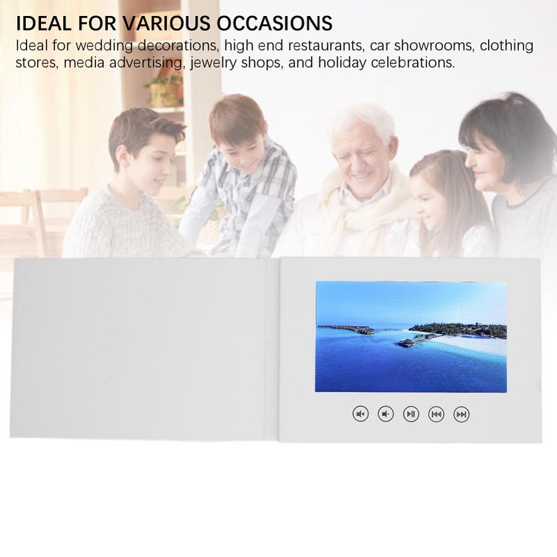 7 Inch Electronic Video Greeting Card with LCD Screen Speaker 128MB Memory for Wedding Anniversaries - Image 3