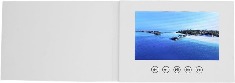 7 Inch Electronic Video Greeting Card with LCD Screen Speaker 128MB Memory for Wedding Anniversaries - Image 1