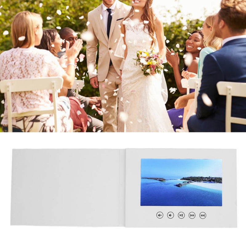 7 Inch Electronic Video Greeting Card with LCD Screen Speaker 128MB Memory for Wedding Anniversaries - Image 5